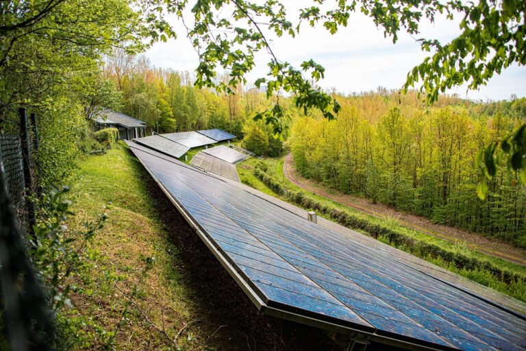 Wie Sie mit Sonnenstrom nachhaltige Autarkie in Ihrem Zuhause schaffen Photovoltaikanlage auf Hausdach für nachhaltige Energie Unabhängigkeit mit Sonnenstrom