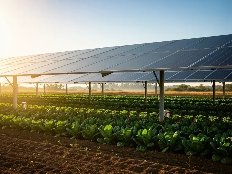 Agri-Photovoltaik kombiniert Landwirtschaft mit Solarstromerzeugung zur effizienten Flächennutzung
