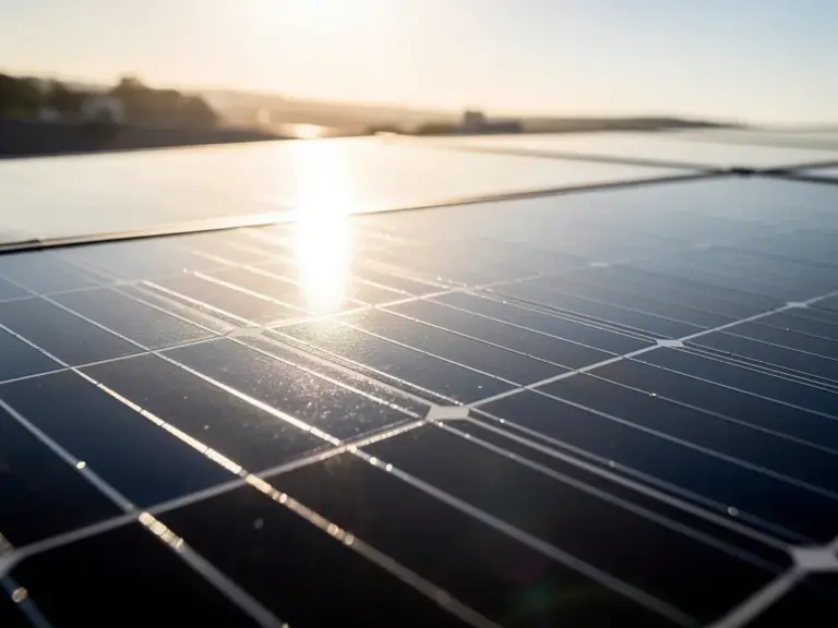 Photovoltaik Wirkungsgrad im Detail: Was Sie darüber wissen müssen Detailansicht der Solarzellen zur Erklärung des Photovoltaik Wirkungsgrads